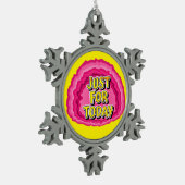 Nur für heute Geode 12 Step OM Erholung Slogan Schneeflocken Zinn-Ornament (Links)