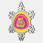 Nur für heute Geode 12 Step OM Erholung Slogan Schneeflocken Zinn-Ornament (Rechts)