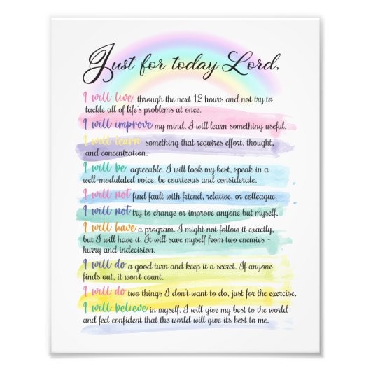 Nur für heute, Herr Fotodruck (Vorne)