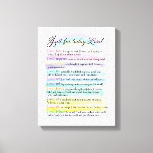 Nur für heute, Herr Leinwanddruck (Vorderseite)