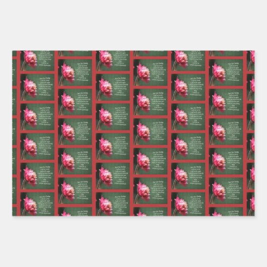 Nur für heute inspirierendes Reiki Floral Geschenkpapier Set (Vorderseite 2)