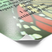 Nur für heute Monarch Butterfly Inspiration Fotodruck (Ecke)