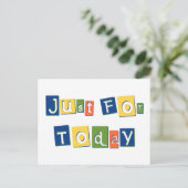 Nur für heute postkarte (Stehend Vorderseite)