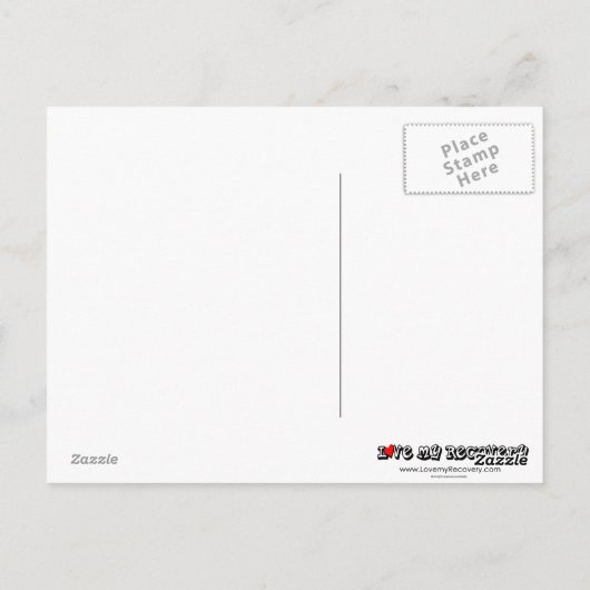 Nur für heute postkarte (Rückseite)