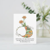 Nur für heute postkarte (Stehend Vorderseite)