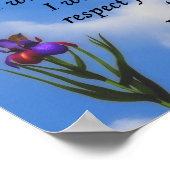 Nur für heute Schmetterlingsmoptik Blume Inspirati Poster (Ecke)