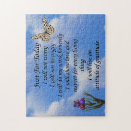 Nur für heute Schmetterlingsmoptik Blume Inspirati Puzzle