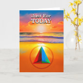 Nur für HEUTIGE OM Slogan Beach bei Sunrise Card Karte (Gelbe Blume)