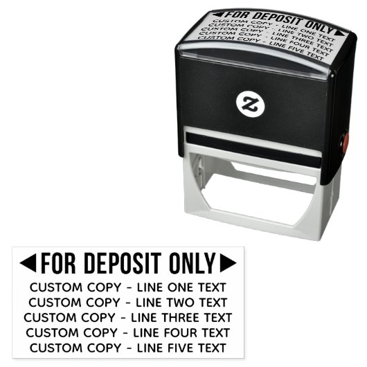 Nur für Hinterlegung mit 5 Zeilen Text Permastempel (Beispiel)