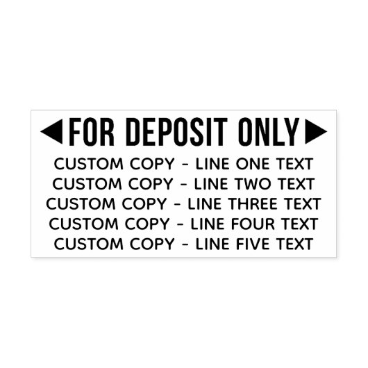 Nur für Hinterlegung mit 5 Zeilen Text Permastempel (Design)