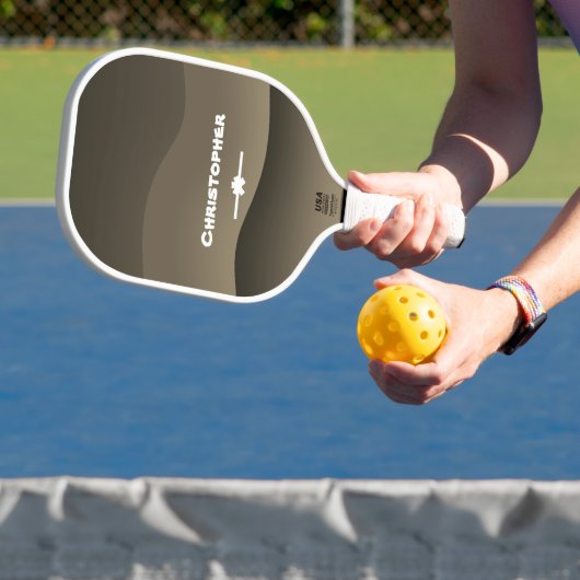 Nur für ihn stilvolle Skriptname Chic Camouflage d Pickleball Schläger (InSitu)
