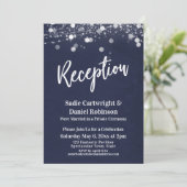 Nur für Marine und Lights Texturierte Hochzeitsemp Einladung (Stehend Vorderseite)