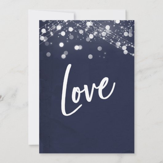 Nur für Marine und Lights Texturierte Hochzeitsemp Einladung (Rückseite)