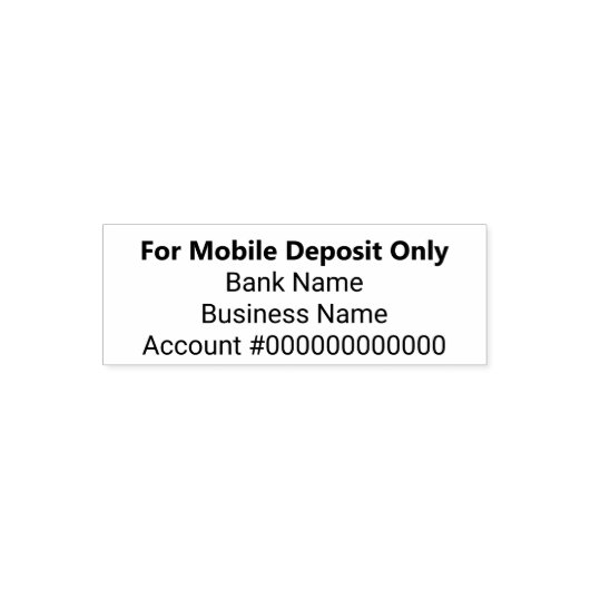 Nur für mobile Einlagen: Business Bank Account App Permastempel (Design)