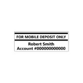 Nur für mobile Einlagen: Kundenname-Bankkonto Permastempel (Design)