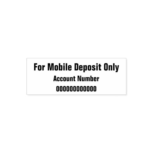 Nur für mobile Einlagen mit Bankkontonummer Permastempel (Design)