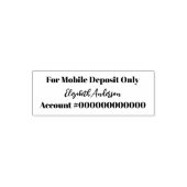 Nur für mobile Einlagen mit kursivem Bankkontennam Permastempel (Design)