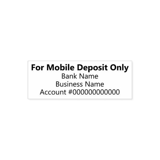 Nur für mobile Einlagen Name für Bank App Permastempel (Design)