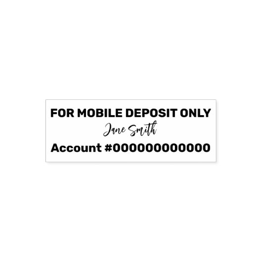 Nur für mobile Einlagen: Signature Bank Deposit Permastempel (Design)