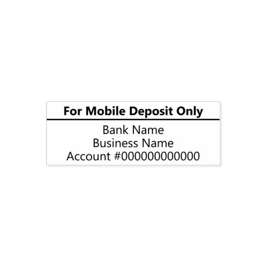 Nur für mobile Einzahlungen: Business Account Bank Permastempel (Design)
