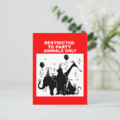 Nur für Party Postkarte (Stehend Vorderseite)