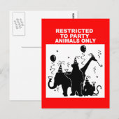 Nur für Party Postkarte (Vorne/Hinten)