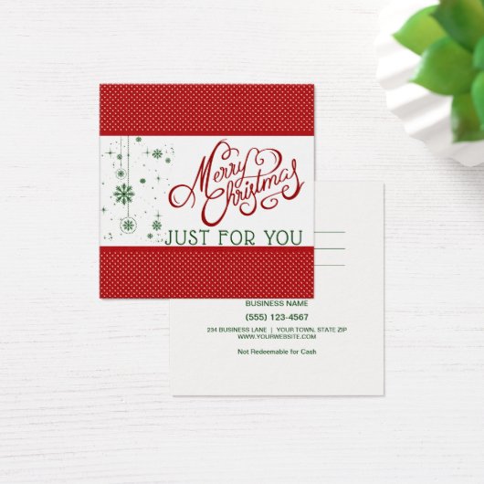 Nur für Sie Frohe Weihnachts Geschenkgutschein (Schreibtisch)