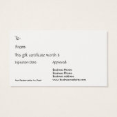 Nur für Sie Geschenke Karte schwarz und weiß Polka (Rückseite)