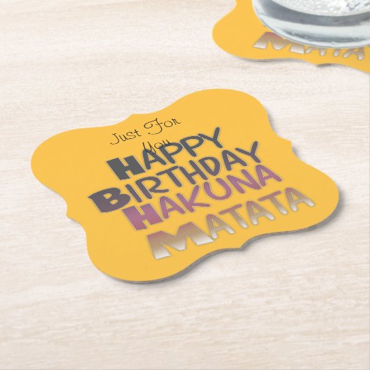 Nur für Sie glücklich Geburtstag Untersetzer (angewinkelt)