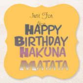 Nur für Sie glücklich Geburtstag Untersetzer (Vorderseite)