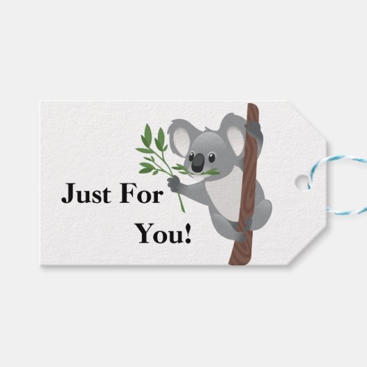 Nur für Sie Koala Bär Geschenkanhänger (Vorderseite (Horizontal))