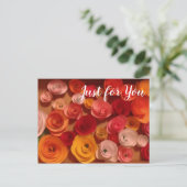 Nur für Sie - Papier-Rose Postkarte (Stehend Vorderseite)