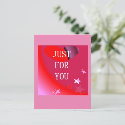 NUR FÜR SIE POSTKARTE (Stehend Vorderseite)