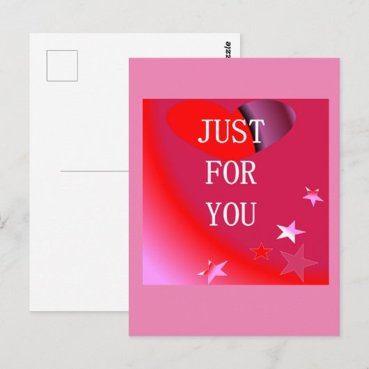 NUR FÜR SIE POSTKARTE (Vorne/Hinten)