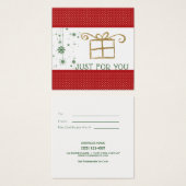 Nur für Sie Red Green Gold Geschenkgutschein (Vorne & Hinten)