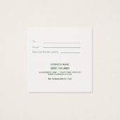 Nur für Sie Red Green Gold Geschenkgutschein (Rückseite)