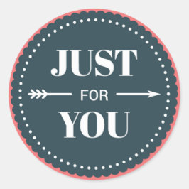 Nur für Sie skalierte Abzeichen-ID1086 Runder Aufkleber