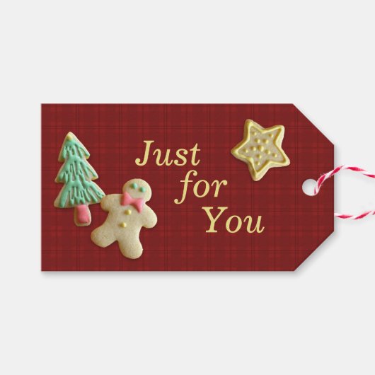 Nur für Sie Zucker Cookie individuell Geschenkanhänger (Vorderseite (Horizontal))