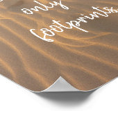 Nur Fußabdrücke Sandy Beach Quote verlassen Poster (Ecke)