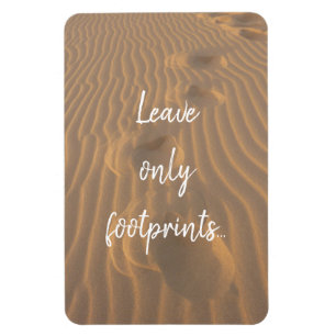 Nur Fußabdrücke Strandangebot verlassen Magnet
