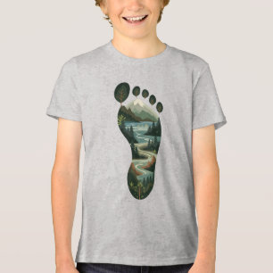 Nur Fußabdrücke verlassen - Nature Earth Day Öko Tri-Blend Shirt