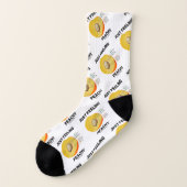 Nur Gefühl Peachy Peach Anatomy Fruit Geek Spaß Socken (Links - Außen)