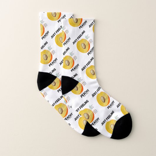 Nur Gefühl Peachy Peach Anatomy Fruit Geek Spaß Socken (Paar)