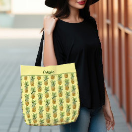 Nur gelbe Ananas Tasche