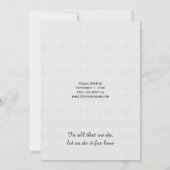 Nur Gelbe Daisy Schwarz-weiß Damask Empfang Einladung (Rückseite)