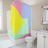 Nur GEO Farben hellblau-grün-gelb pink Duschvorhang (Beispiel)
