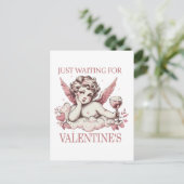 Nur Gewartet für Valentine Postkarte (Stehend Vorderseite)