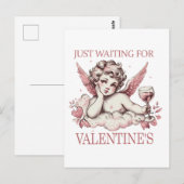 Nur Gewartet für Valentine Postkarte (Vorne/Hinten)
