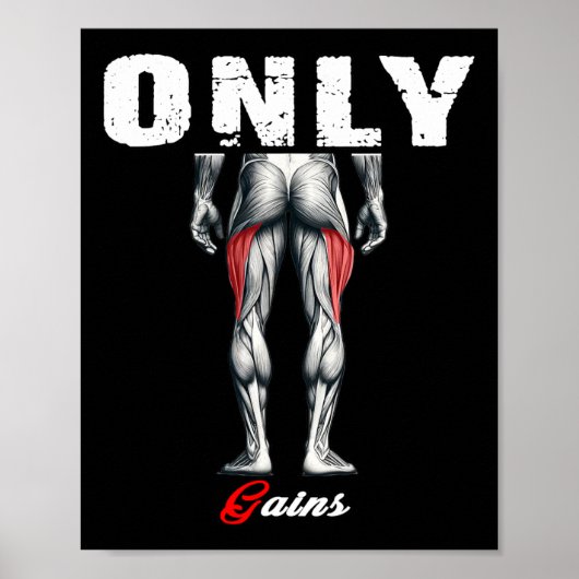 Nur Gewinner Bodybuilding Workout Gym2 Poster (Vorne)