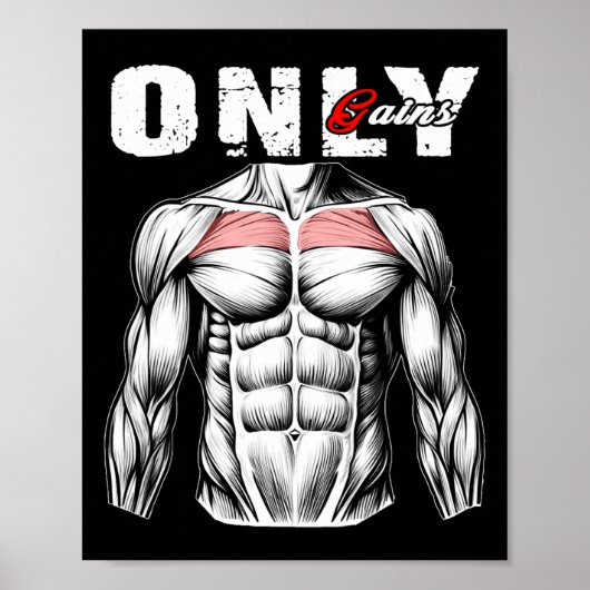 Nur Gewinner Bodybuilding Workout Gym3 Poster (Vorne)